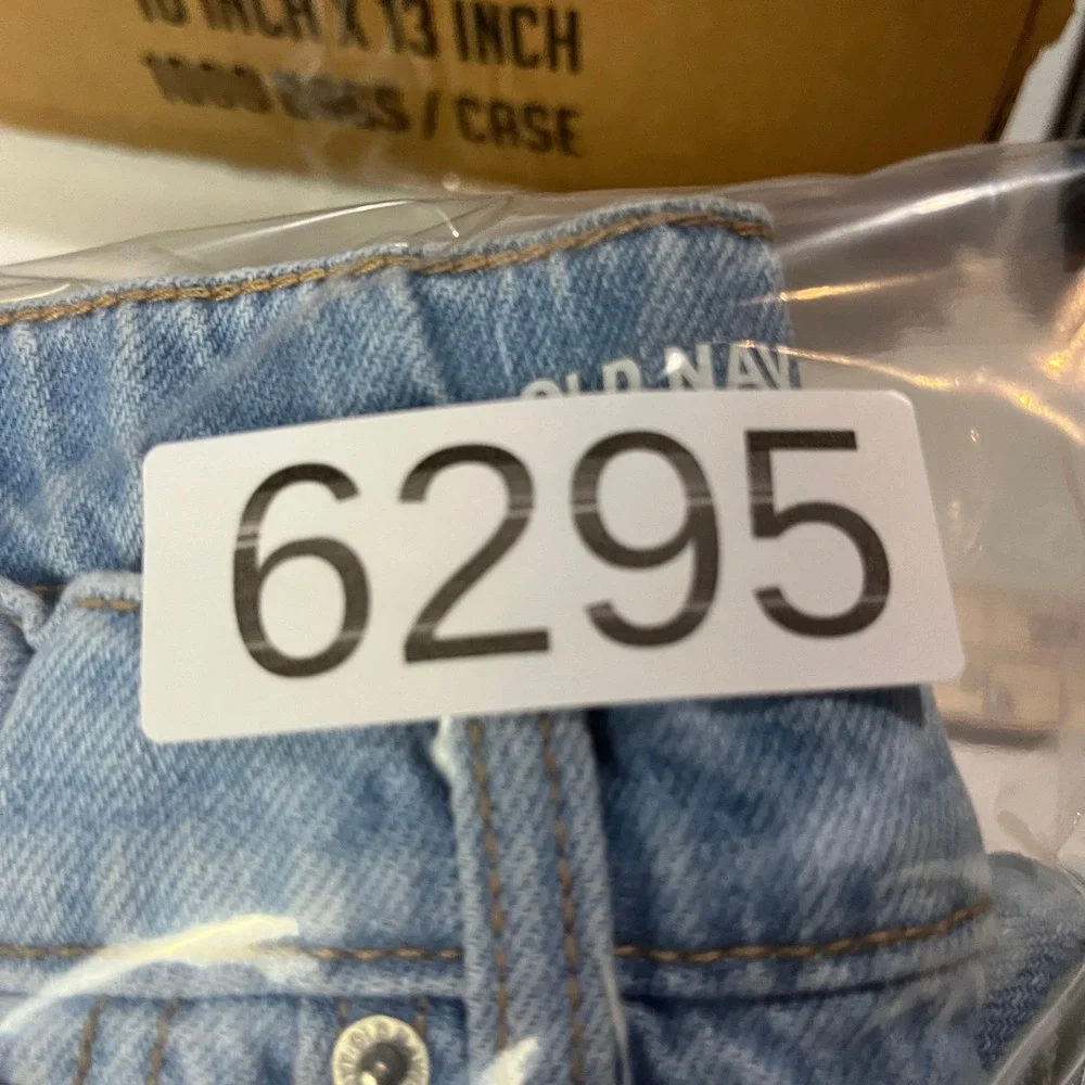 Old Navy Jeans Boys 16 Blue Slouchy Straight High Rise Distressed Built-In Tough